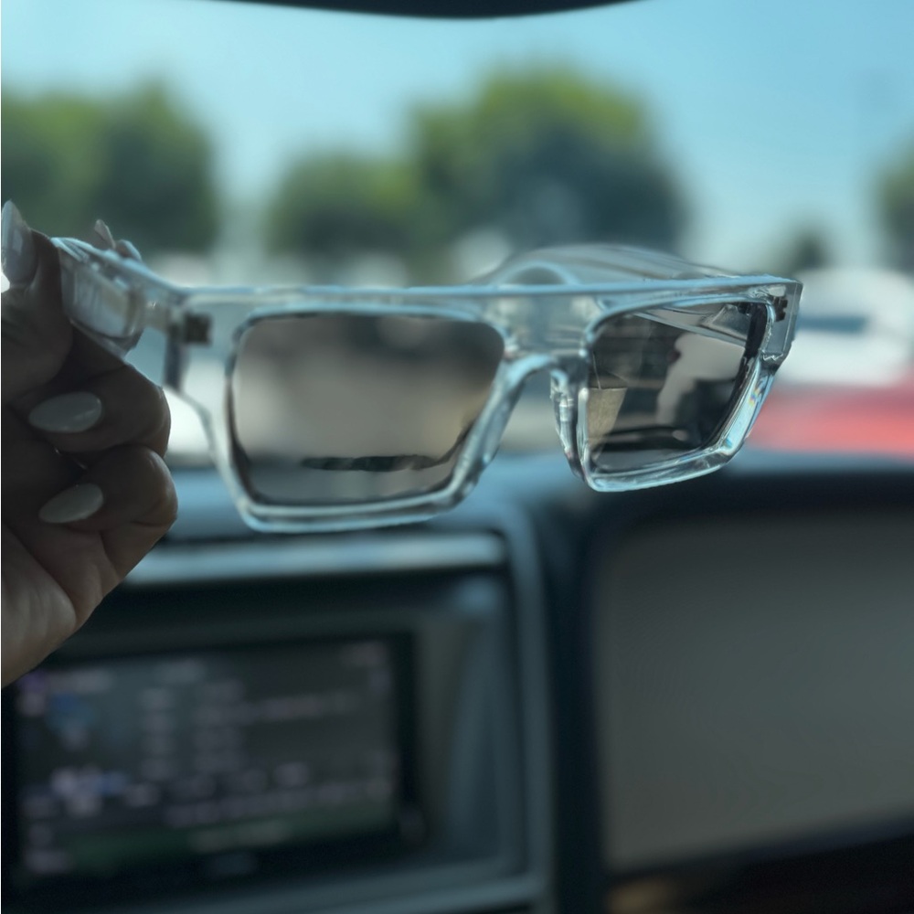 Dezi Transparent Rectangular Sunglasses - image 3